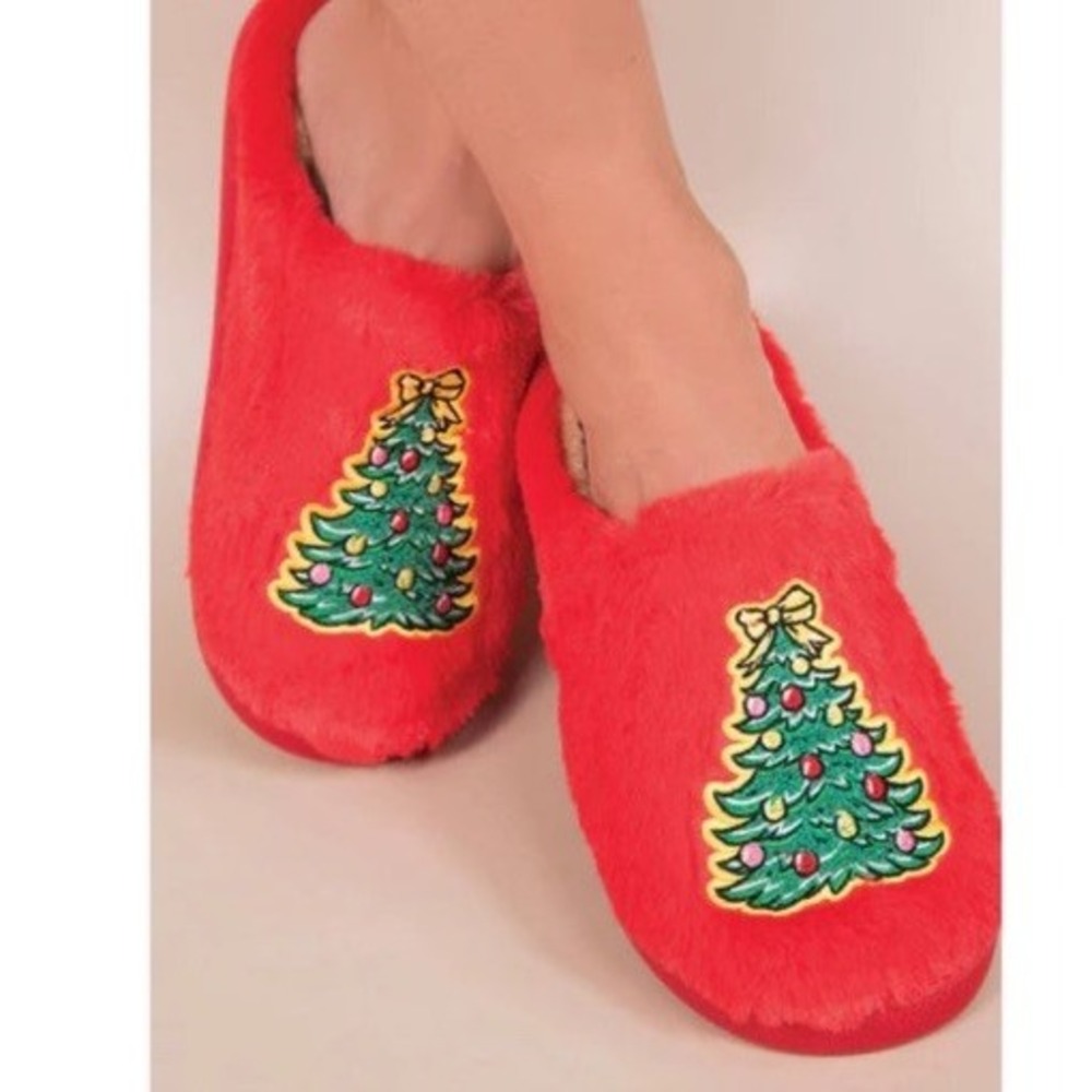 Simply Southern‎ Preppy Super Soft Slippers Bedroom Shoe Christmas Tree XS/S